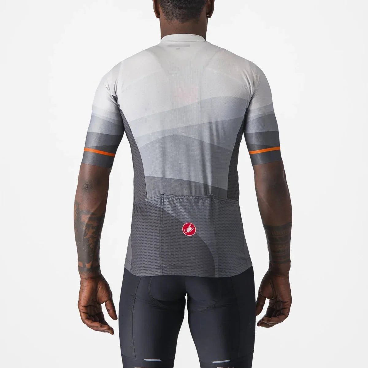 Jersey Castelli Orizzonte Gris-Blanco