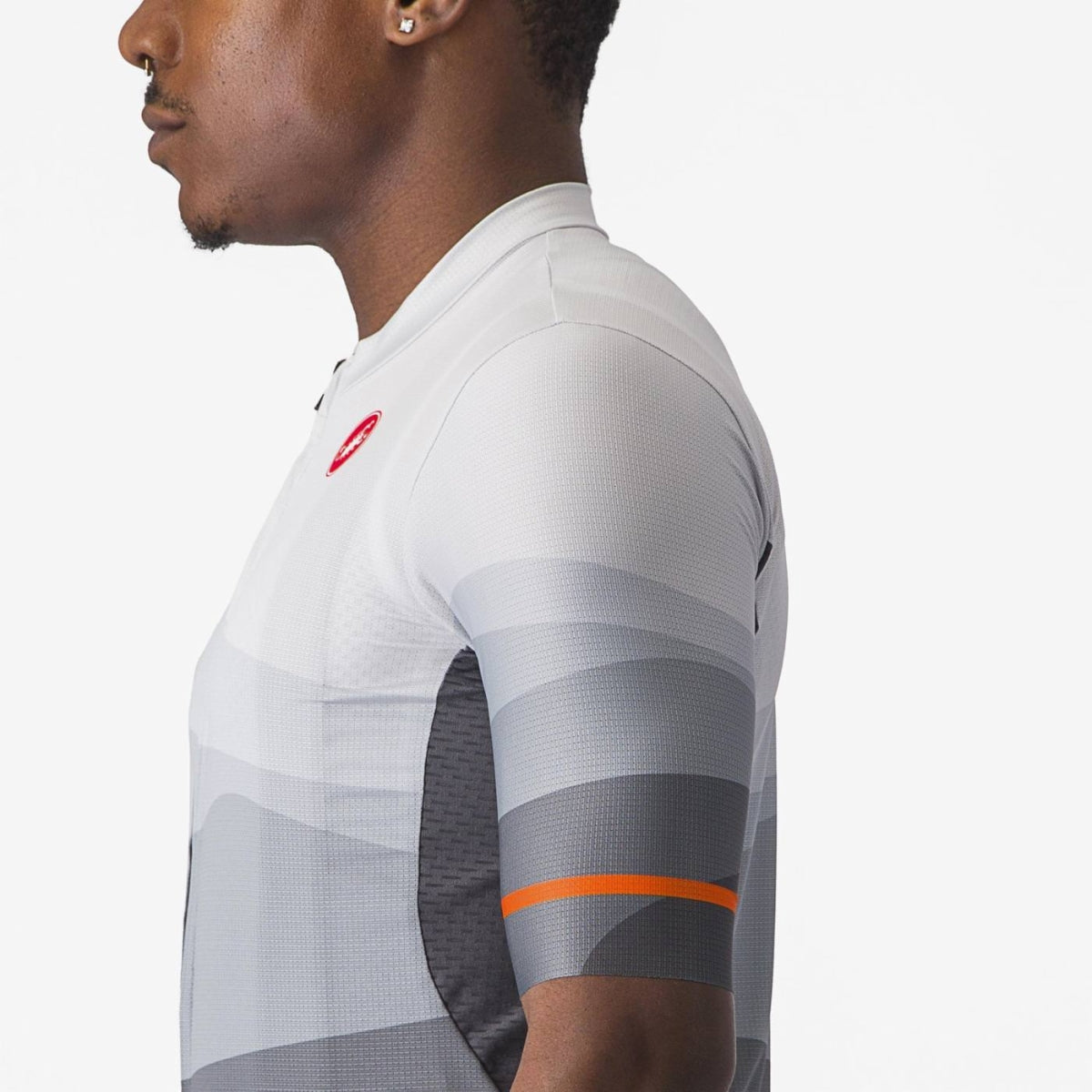 Jersey Castelli Orizzonte Gris-Blanco