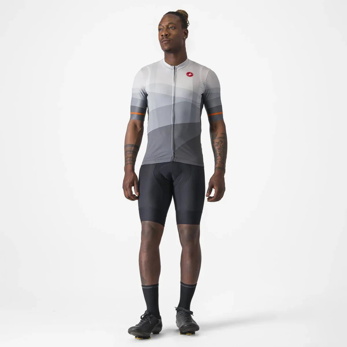 Jersey Castelli Orizzonte Gris-Blanco