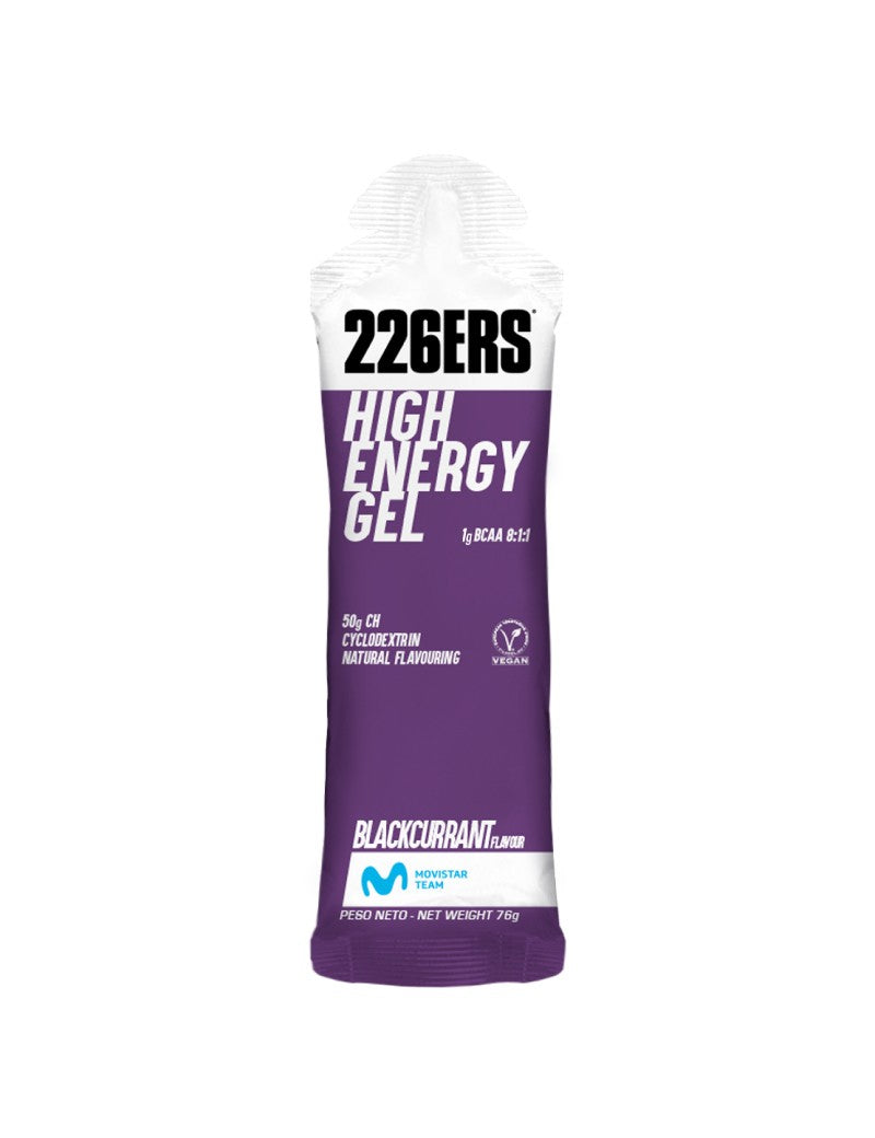 HIGH ENERGY GEL BCAA'S BLACKCURRANT- 76gr - 226ers