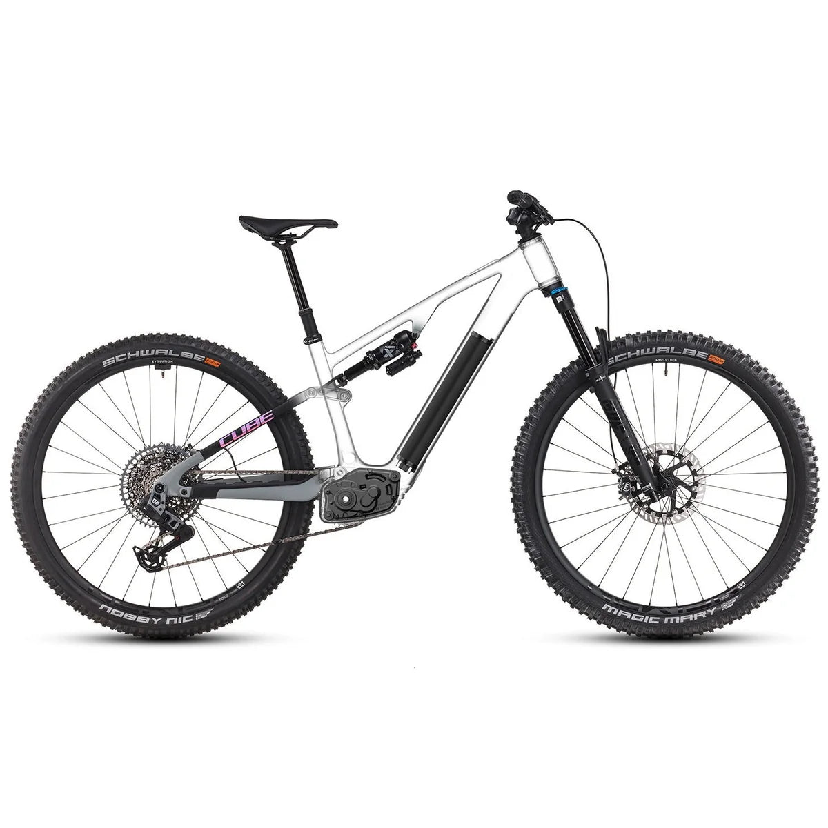 Bicicleta E-bike Cube AMS Hybrid ONE44 C:68X TM 400X 29 swampgrey´n´purplereflex L