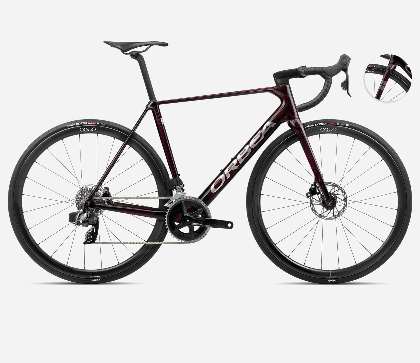 Bicicleta Ruta Orbea ORCA M31 ETEAM PWR Burdeos-Titanio