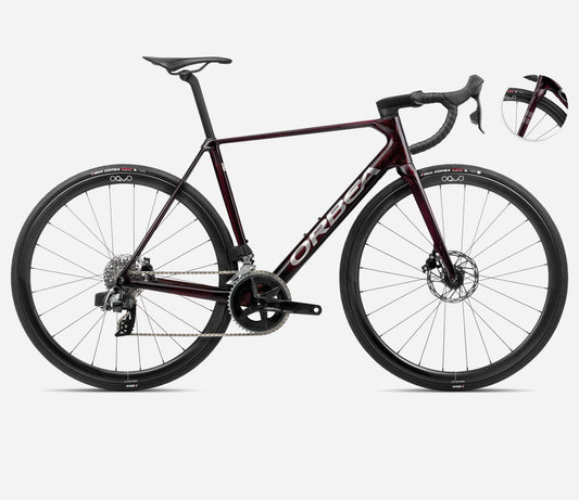 Bicicleta Ruta Orbea ORCA M31 ETEAM PWR Burdeos-Titanio