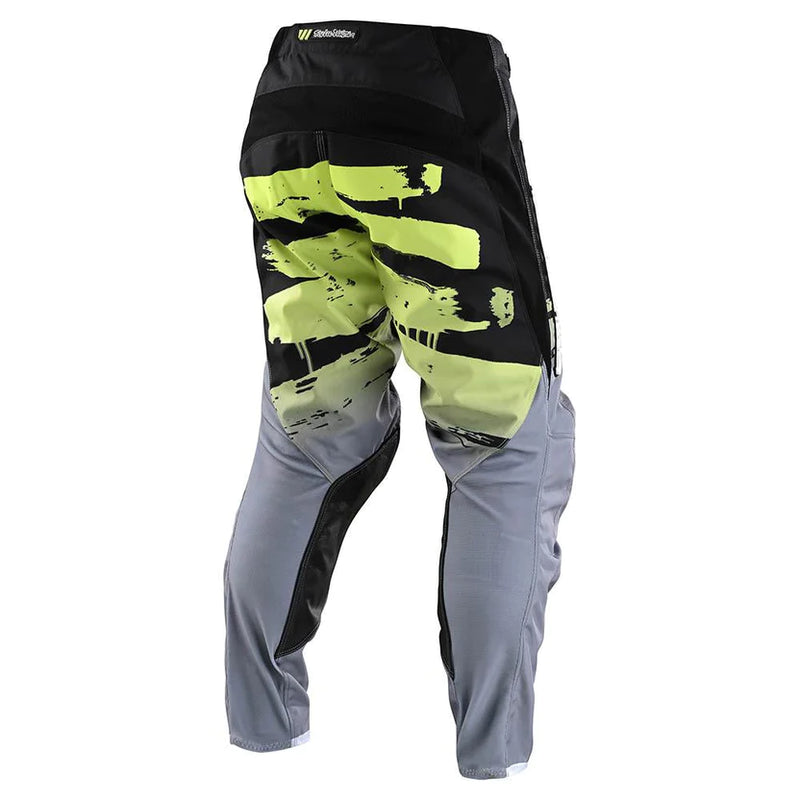 Pantalón de moto GP Brushed Black/Glo Green Troy Lee Designs