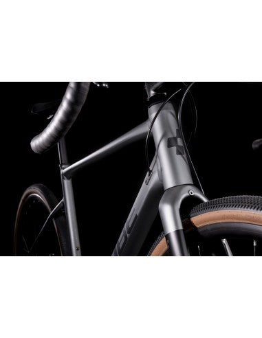 Bicicleta de gravel  CUBE Nuroad Pro metalblank and Grey